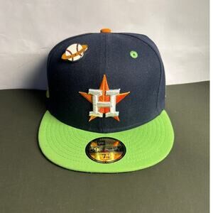 Houston Astros New Era 50th Anniversary 59Fifty Fitted Cap Hat Size 7 1/4